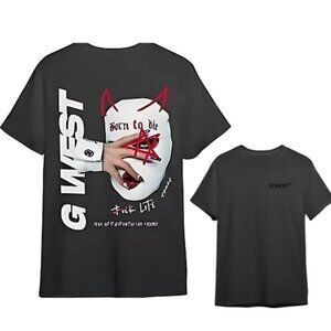 G WEST MEN'S BORN TO DIE - BLACK SIZE M STREETWEAR